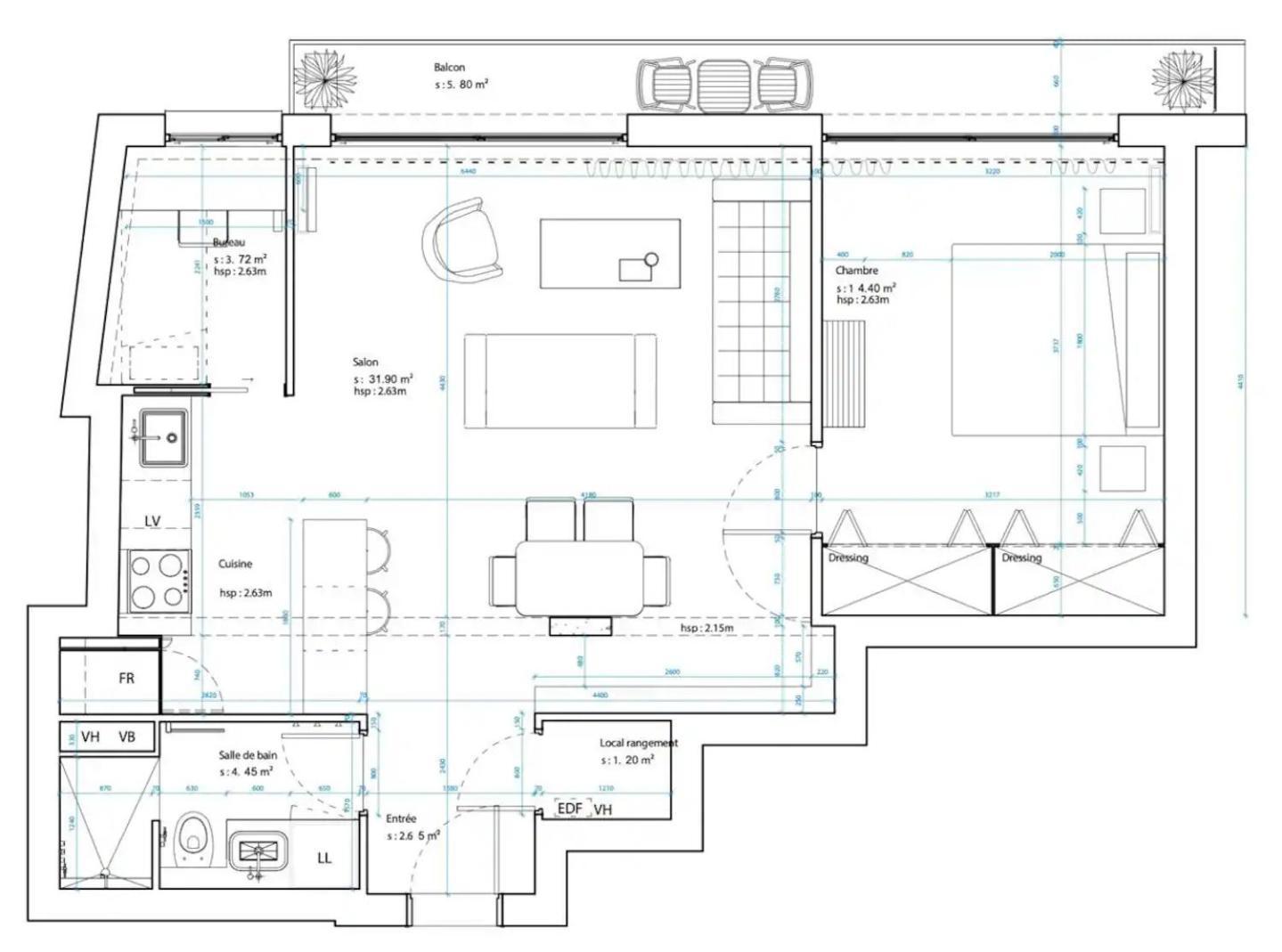Moderne, Vue Sur Les Toits Et Plein Sud Appartement
